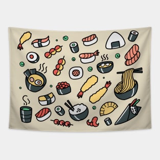 All You Can Eat - Japanese Food Pattern Tapestry