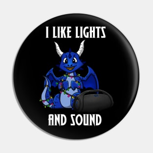 Light and Sound Blue Dragon RGB Lover Pin