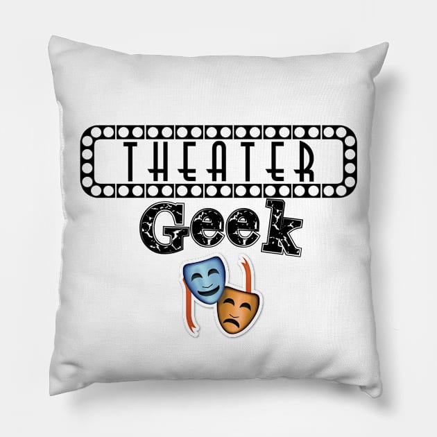 Theater Geek Pillow by Audiobook Tees