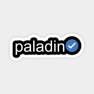 Verified Paladin (White Text) Magnet