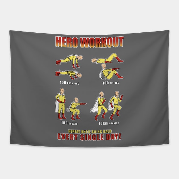 HERO WORKOUT Tapestry by Firebrander