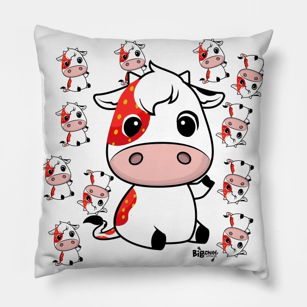 Strawberry the Cow by Big Chief Pillow by BigChief