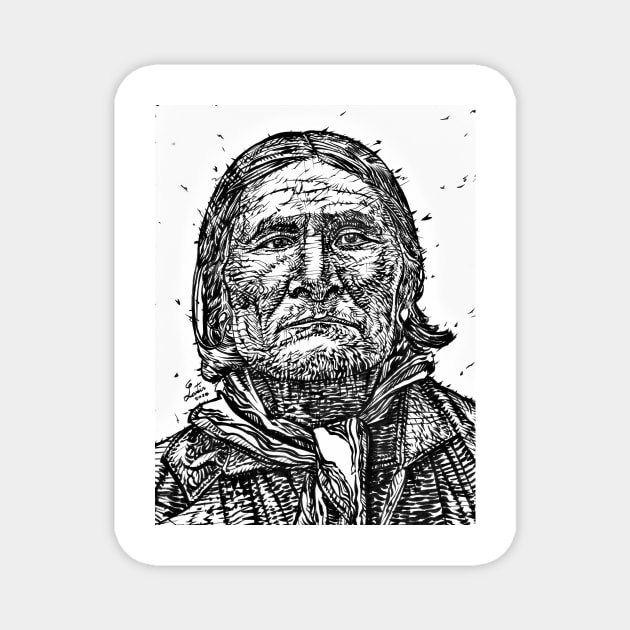 GERONIMO ink portrait.2 Magnet by lautir