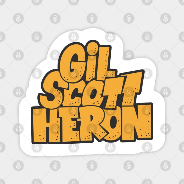 Gil Scott-Heron - Soul and Jazz Legend - Poet and Spoken Word Artist Magnet by Boogosh