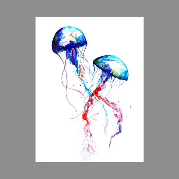 Jellyfish, watercolor by Luba_Ost