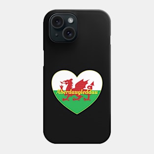 Aberdaugleddau Cymru UK Baner Cymru Calon Phone Case