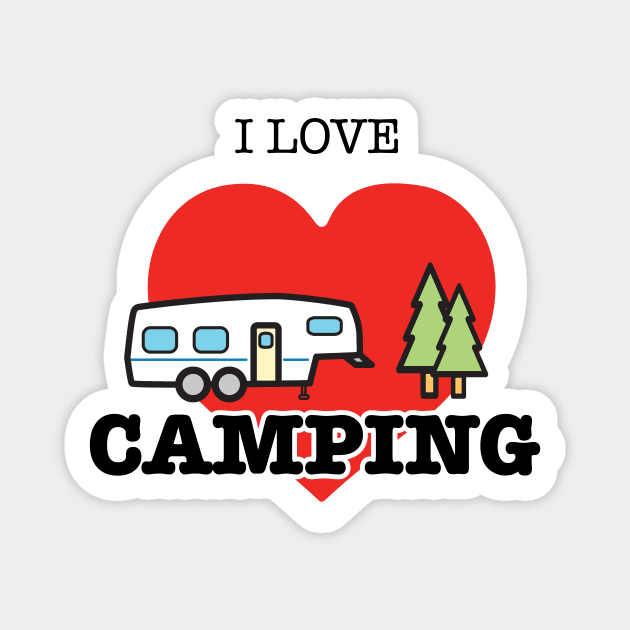 I Love Camping - Heart and Fifth Wheel Magnet by RVToolbox