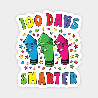 100 Days Smarter 100 Days Of School Dabbing Crayons Magnet