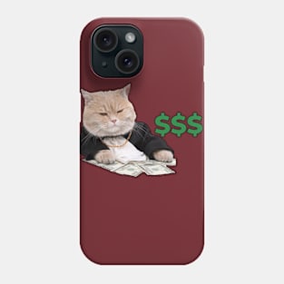 Business Cat Meme Funny Design Phone Case