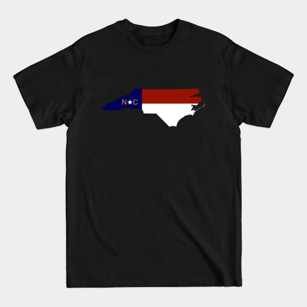 Discover NC State and Flag - North Carolina Flag - T-Shirt