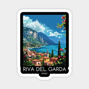 A Pop Art Travel Print of Riva del Garda - Italy Magnet