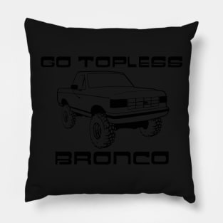 1987-1991 Bronco Topless Black Print Pillow