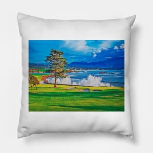 18th hole at Pebble Beach Pillow