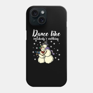 Romantic Snowman Couple Dancing Dancer Anniversary Gift Idea Phone Case