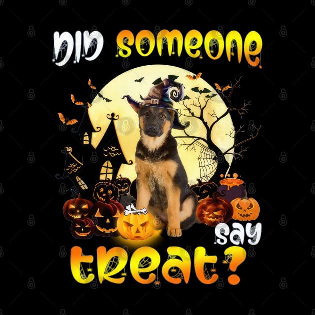 German Shepherd Did Someone Say Treat Happy Halloween by TATTOO project