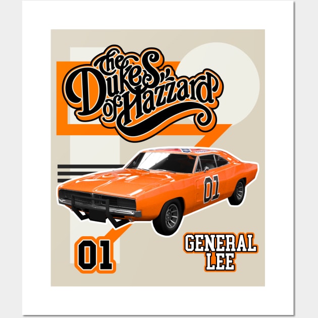 Retro Style General Lee Hazzard Racing Design