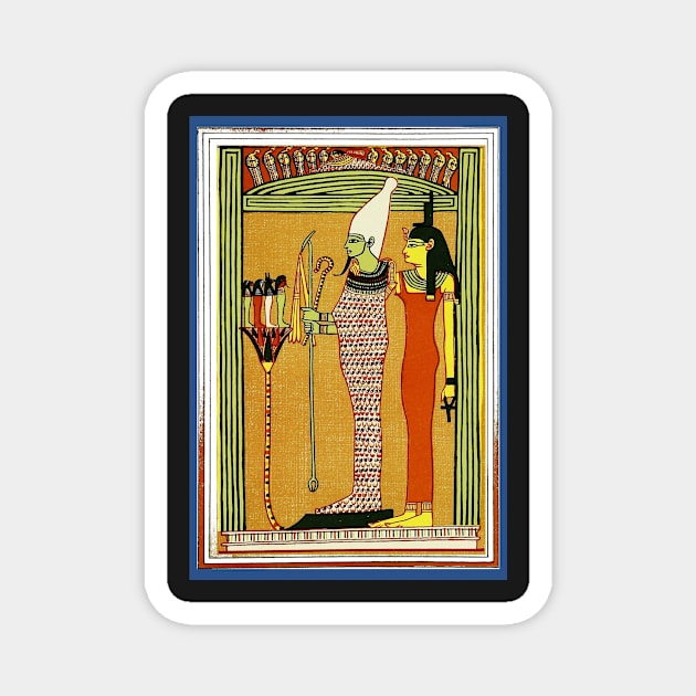 Isis and Osiris Papyrus print Magnet by WillowNox7