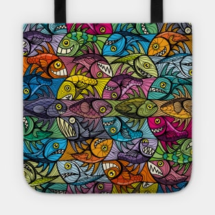 Fish Tessellation Escher Style Ambigram XXIV Tote