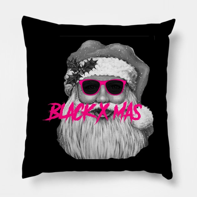 Merry black christmas Pillow by ZOO OFFICIAL