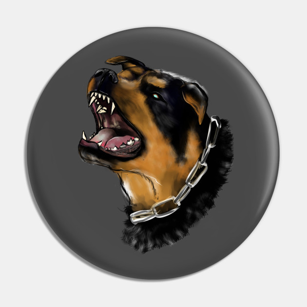 Angry Dog Rottweiler Pin Teepublic