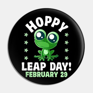 Funny Frog Hoppy Leap Day February 29 Birthday Leap Year Pin