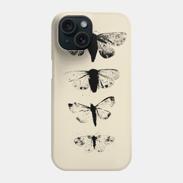 Black Moths Phone Case by zeljkica