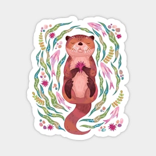 Otter Meditating 3 Magnet