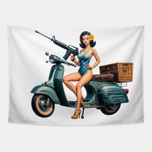 Scooter Girl Tapestry
