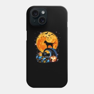 Border Terrier Dog Moon Cliff Pumpkin Halloween Phone Case