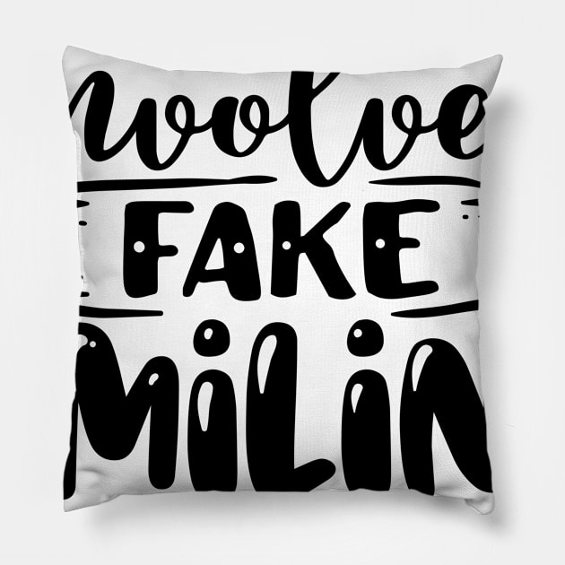 Fake Smile Pillow by PlXlE