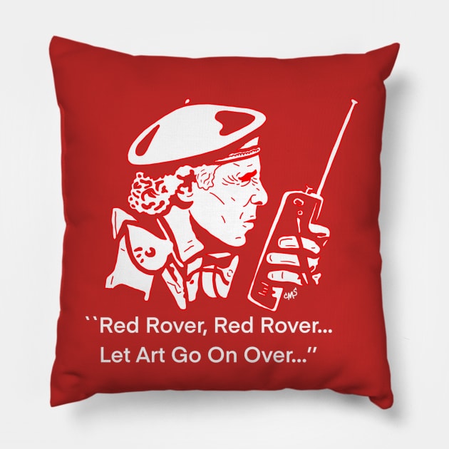 Red Rover Pillow by carmen_santaferrara_art 