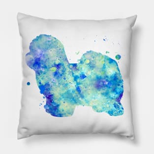 Coton De Tulear Watercolor Painting Pillow