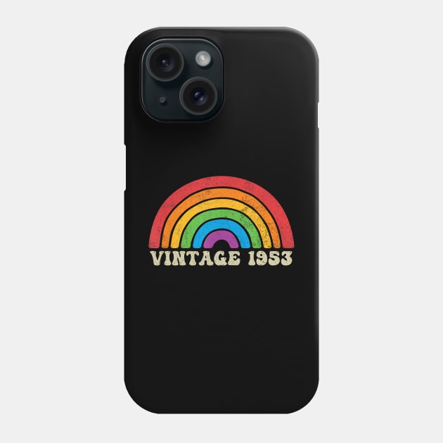 Vintage 1953 - Retro Rainbow Vintage-Style Phone Case by ermtahiyao	