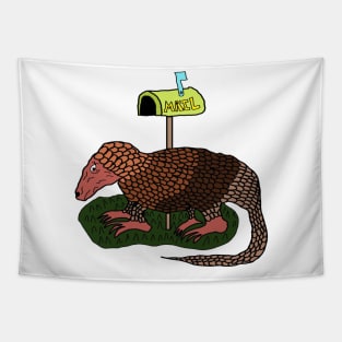 pangolin by mail box Tapestry