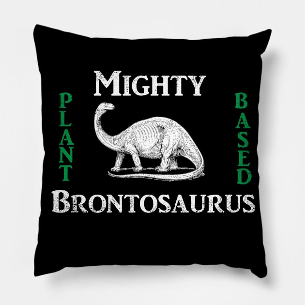 Mighty Brontosaurus Plant Based Vegan Dinosaur Pillow by AutomaticSoul