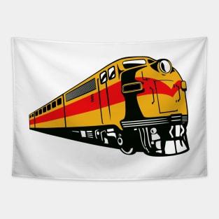 Vintage Freight Train Retro Tapestry