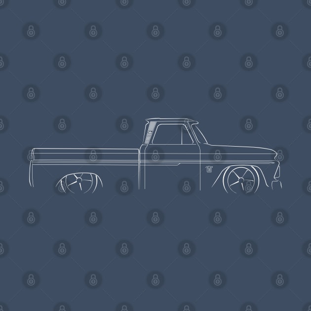 Chevrolet C-10 Fleetside Pickup - profile stencil, white by mal_photography