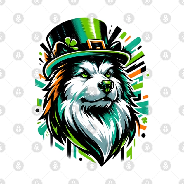 Icelandic Sheepdog Revels in Saint Patrick's Day Joy by ArtRUs