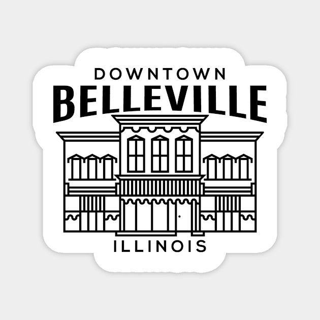 Downtown Belleville IL Magnet by HalpinDesign