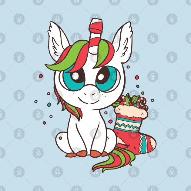 Discover Cute Unicorn waiting for xmas christmas - Xmas Unicorn - T-Shirt