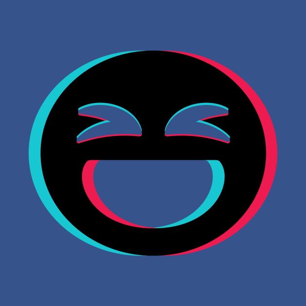 Discover TikTok laugh emoji smiley Black - Tiktok Meme - T-Shirt