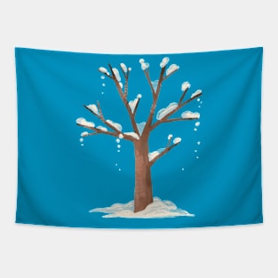 Winter tree Tapestry