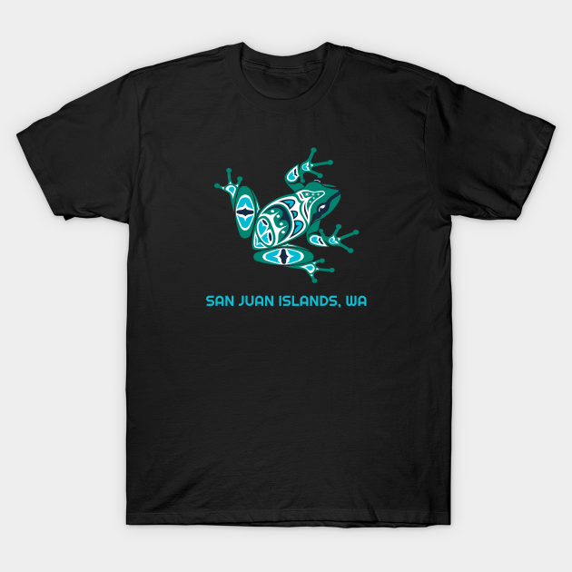 San Juan Islands, Washington Frog Pacific NW Native American Indian - Frog Lovers Gift - T-Shirt