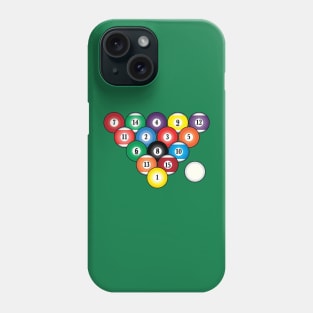 Pool Billiard Balls Triangle Phone Case