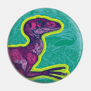 90s Dinosaur Deinonychus Pin