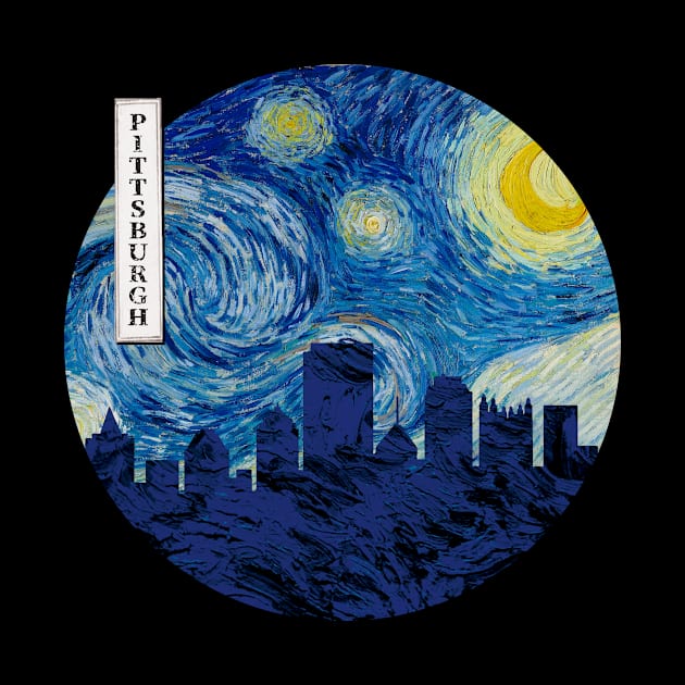 Pittsburgh Van Gogh Starry Night Circle by Ferrazi