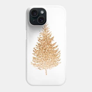 Golden christmas tree Phone Case