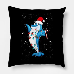 Funny Sharks Lover Xmas Shark Pillow