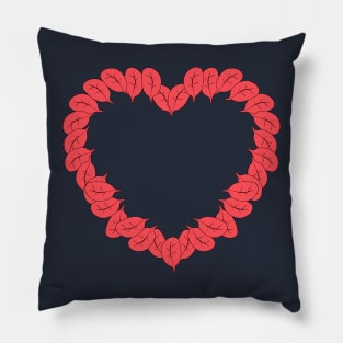 Red Autumn Love heart Pillow