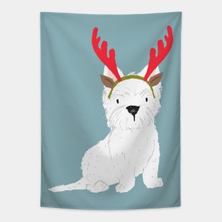 Christmas Westie Tapestry